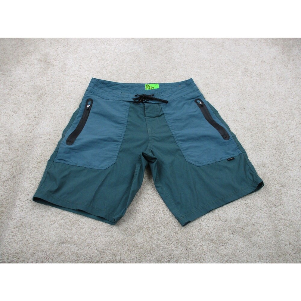 Howler Brothers Board Shorts Mens 28 Teal Blue Ripstop Swim Trunks 8" Inseam